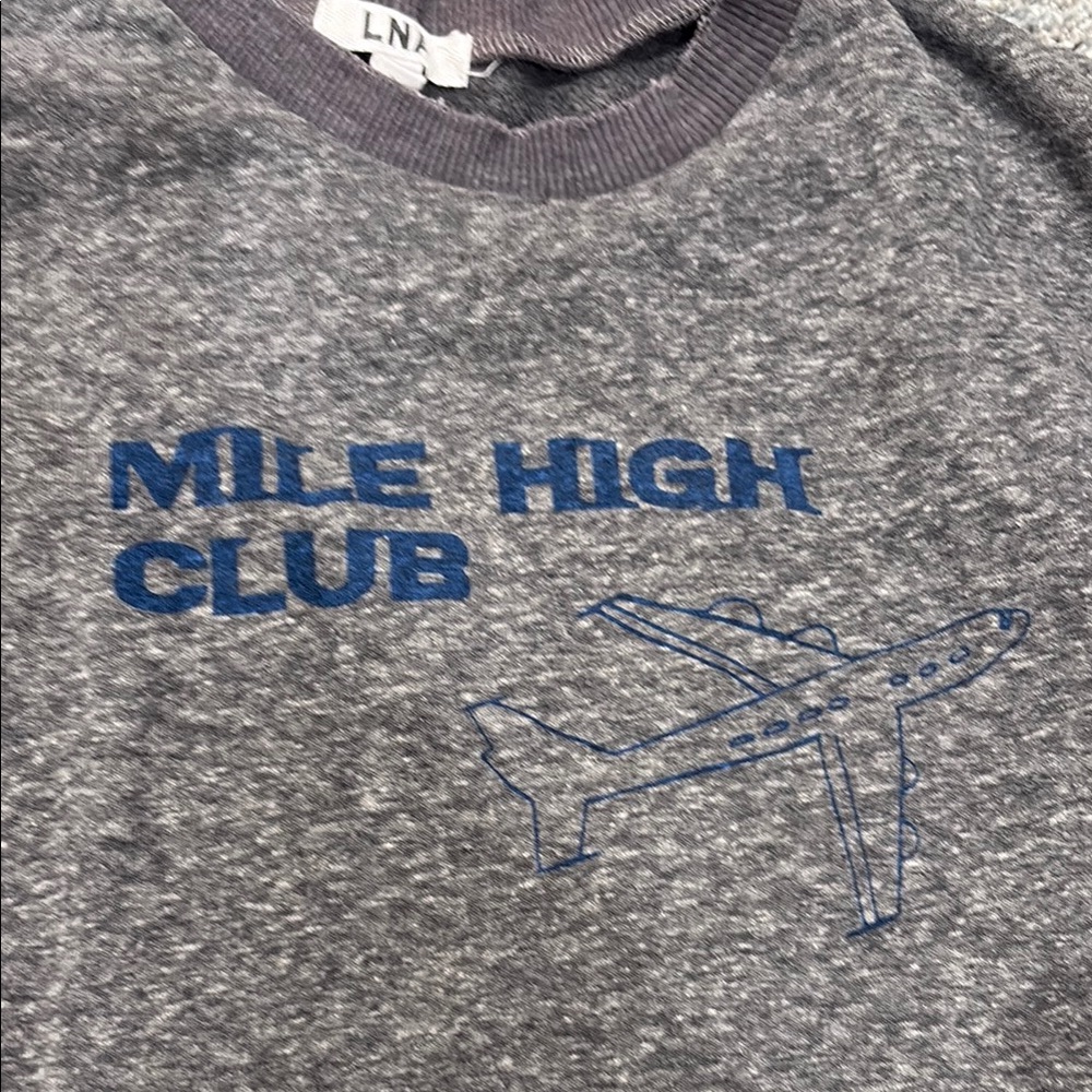 LNA Gray Crewneck super soft sweatshirt- size small Mile High Club